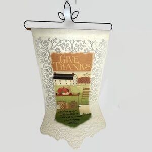NWT Heritage Lace Give Thanks Wall Decor